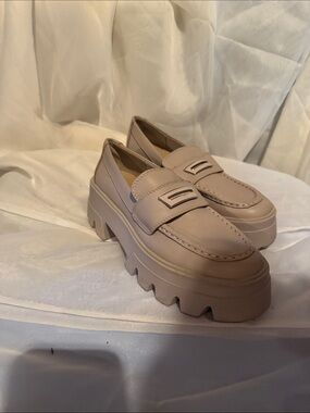Aldo Chunky Platform Lug Loafers in Beige
